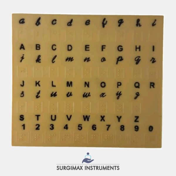 Poly-carbonate Braille English Alphabet Tray